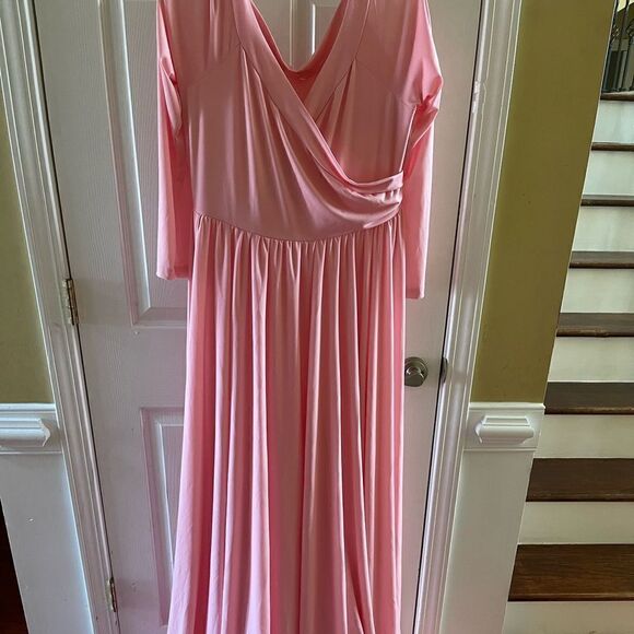 Pink Barbie Elegant Maternity/plus SZ light weight low stretch Size 2XL - Picture 9 of 16